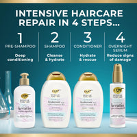 OGX Rescue Fusions Deep Recovery Overnight Treatment, Infused with Keratin Pro-Vitamin B5, up to 3x Stronger Hair, Lavender & Chamomile Scent, 125ml