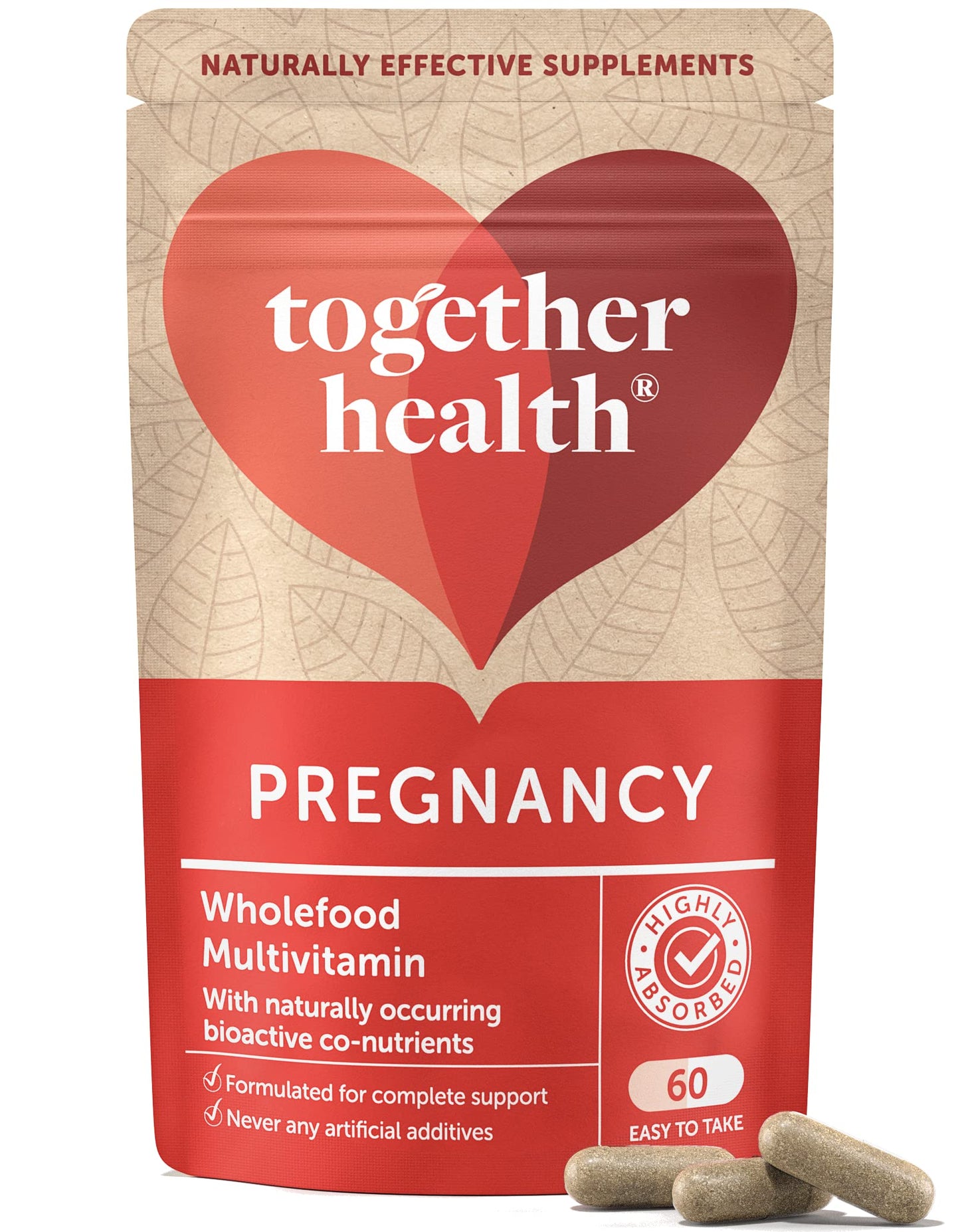 Pregnancy Multi Vitamin and Mineral – Together Health – Recommended During Conception, Pregnancy & Breastfeeding – 400mcg Folic Acid – Vegan Friendly – Made in The UK (240 Capsules)