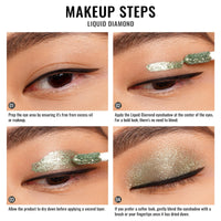 Oulac Liquid Glitter Eyeshadow – Shimmer Eyeshadow & Eyeliner | Shiny Teal with Gold and Emerald Sparkle, Blendable Sparkly Eye Make-up, Crease Resistant, Vegan, 6.8g, Electric Eel (14)