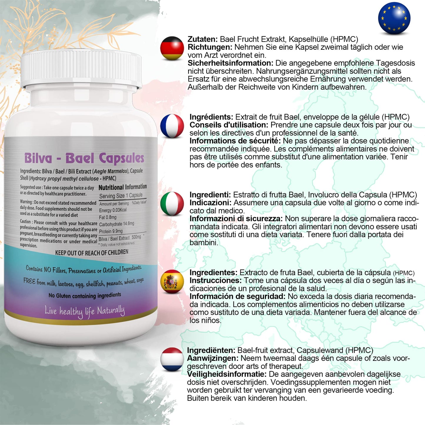 Ayushya Bilva (Bael Leaf) Capsule, 60 Capsules, Natural