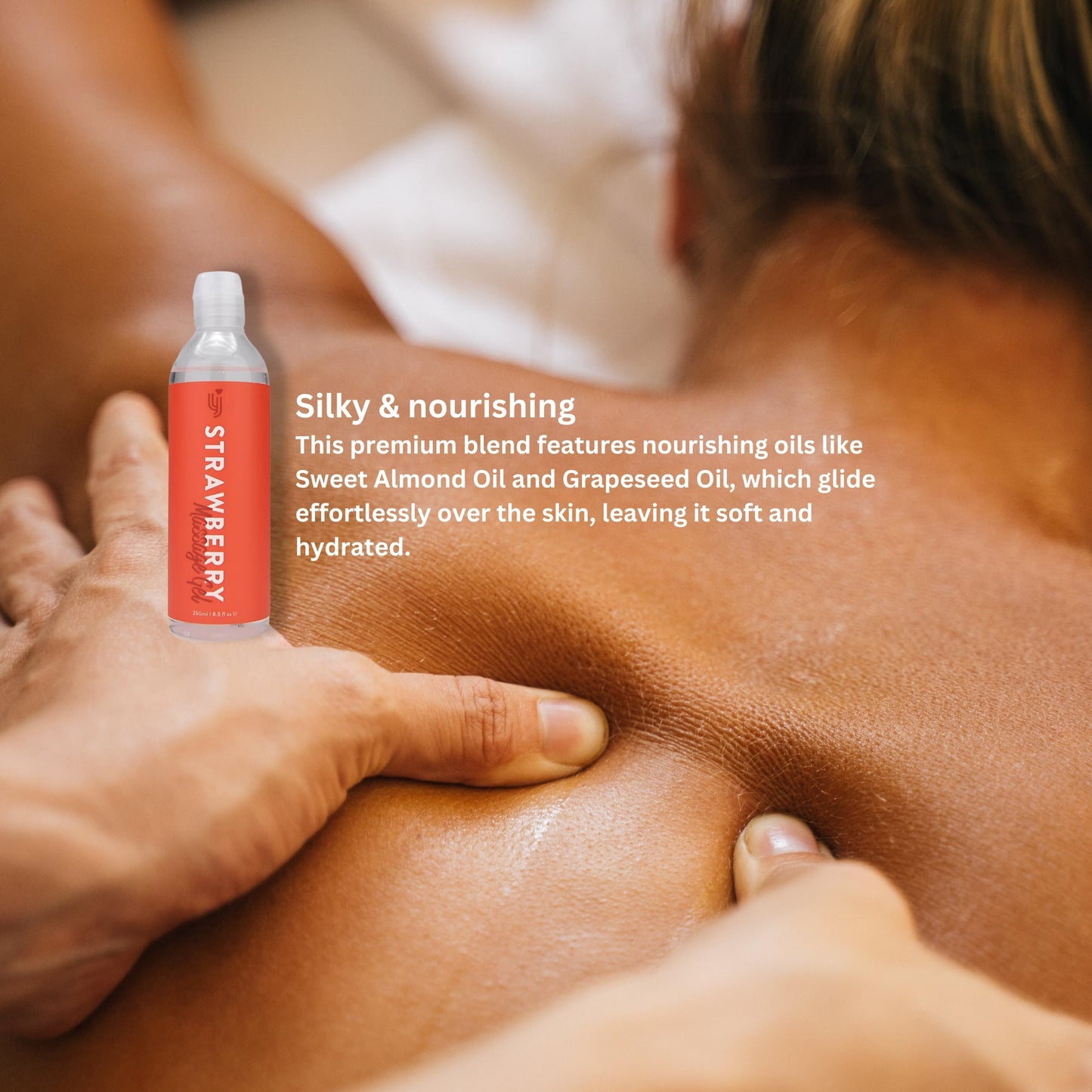 Loving Joy Strawberry Massage Oil, Edible Massage Oil, Warming Strawberry Body Oil, Wellness & Massage, Massage Oil Bottle (250ml Massage Oil), Aromatherapy Oil