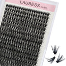 Individual Lashes 300 Pcs LAUBESS Lash Clusters Individual Eyelash Clusters Eyelash Extension Kit False Lashes Individual Cluster Lashes Mix (50D-0.07C-8-15mm)