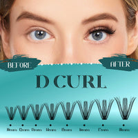 GEMERRY DIY Cluster Eyelash Extensions Kit with Lash Bond and Seal and Applicator for Beginners 280 PCS Individual Lash Cluster Kit 0.07D 10-18 Mix, DIY at Home (30D+40D-0.07D,10-18MIX-KIT)
