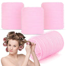 SOL 4pk Pink Hair Rollers for Hair Volume, Velcro Rollers for Hair Roller Pink Hair Curlers Rollers for Hair Curling Velcro Hair Rollers for Long Hair Rollers Self Grip Hair Rollers for Soft Bouncy Curls