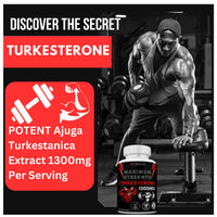 Nutreeya Turkesterone -1300mg Max Strength Ajuga Turkestanica Extract, Vegan, Gluten Free, (Not Turkesterone Capsules) (Pack of 1 (60 Pills))