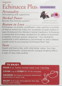 Traditional Medicinals Organic Echinacea Plus Elderberry Tea Bags, 16 Count