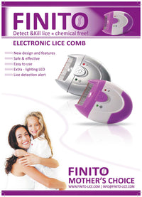 Finito Electronic Lice Comb - Detects And Destroy Lice On Contact Chemical Free