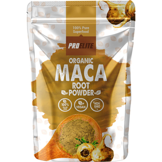 Organic Maca Root Powder 500g Supports Immunity | Premium Macaroot Superfood Super Greens Performance & Endurance Powder | Vegan Pure Peruvian Zero Additives Maca Powder by PROELITE