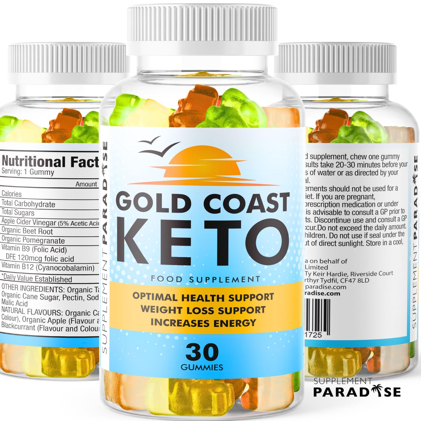 GOLD COAST KETO Gold Coast Keto Gummies - 30 Gummies/1 Month Supply - 500mg Apple Cider