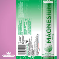Natures Aid Magnesium Effervescent 20 Tablets – Strawberry Flavour – Supports Muscle, Nerve & Bone Health – High Absorption – Vegan, Non-GMO, Gluten-Free – Essential Daily Supplement