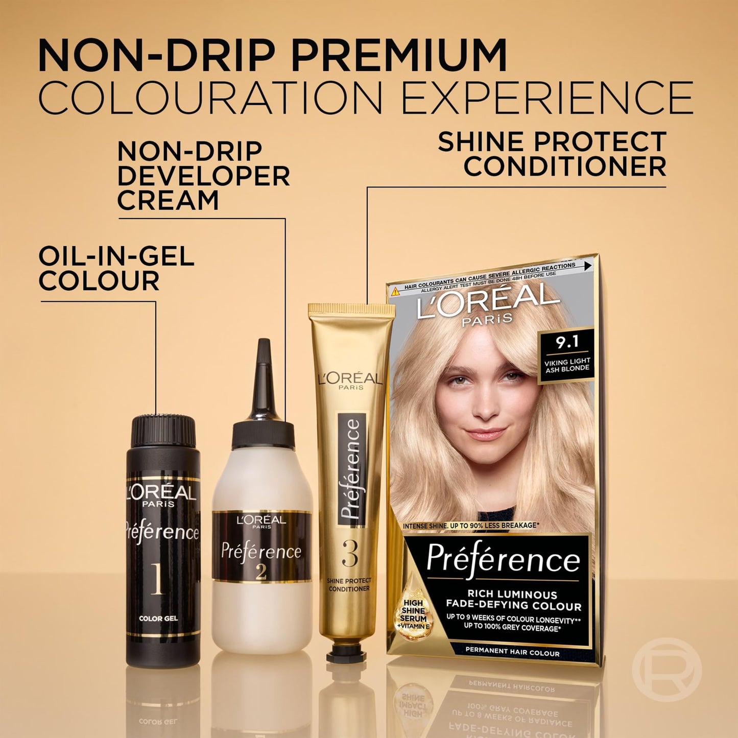 L'Oreal Paris Preference Hair Dye, Long Lasting Brilliance, Luminous Permanent Rich Hair Colour, Achieve radiant, Salon-Inspired Results Shade: 8, California