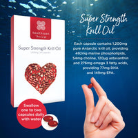 Healthspan Krill Oil 1,200mg | Super Strength | 60 Capsules | Sustainably Sourced | Vanilla Flavoured | Astaxanthin | Marine Phospholipids