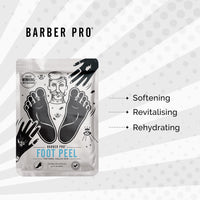 BARBER PRO FOOT PEEL Mask | UK SIZE 10 | Dead Skin Remover for Feet | Vegan Foot Peel Mask for Baby Soft Feet | Cracked Heel Repair | Exfoliating Socks | Foot Mask Peel |