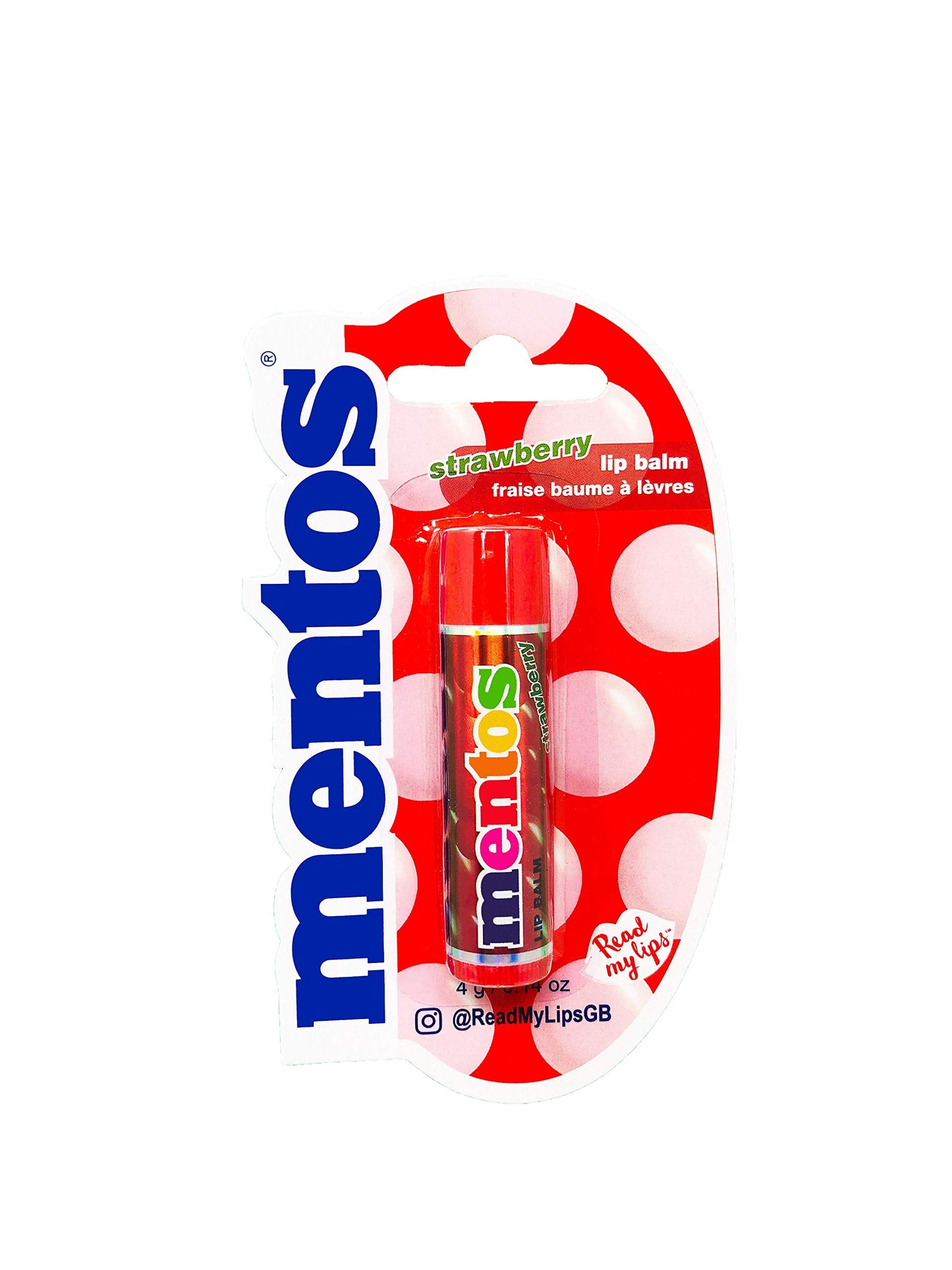 Read My Lips Mentos Strawberry Single Lip Balm