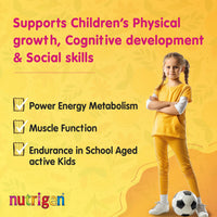 Nutrigen Supra Multivitamin & Mineral Orange Flavoured Liquid for Kids – 13 Vitamins & 10 Minerals, Fills Micronutrient Gap, Supports Growth, Immunity, and Mental Performance, 200mL