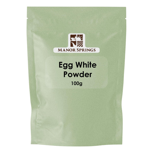 MANOR SPRINGS Egg White Powder 100g for Baking, Cooking, Use to Make Meringue, Royal Icing and Shakes, Protein Powder by Manor Springs