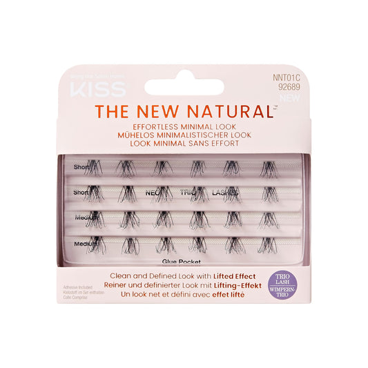 KISS The New Natural Trio Lashes False Eyelashes Clusters 01, 24 Wisps