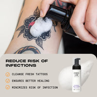 Stories & Ink | TATTOO AFTERCARE DUO - 2-Step Routine to Aid Natural Healing of Fresh Tattoos. Contains: x1 Tattoo Aftercare Cream & x1 Tattoo Aftercare Foam Cleanser