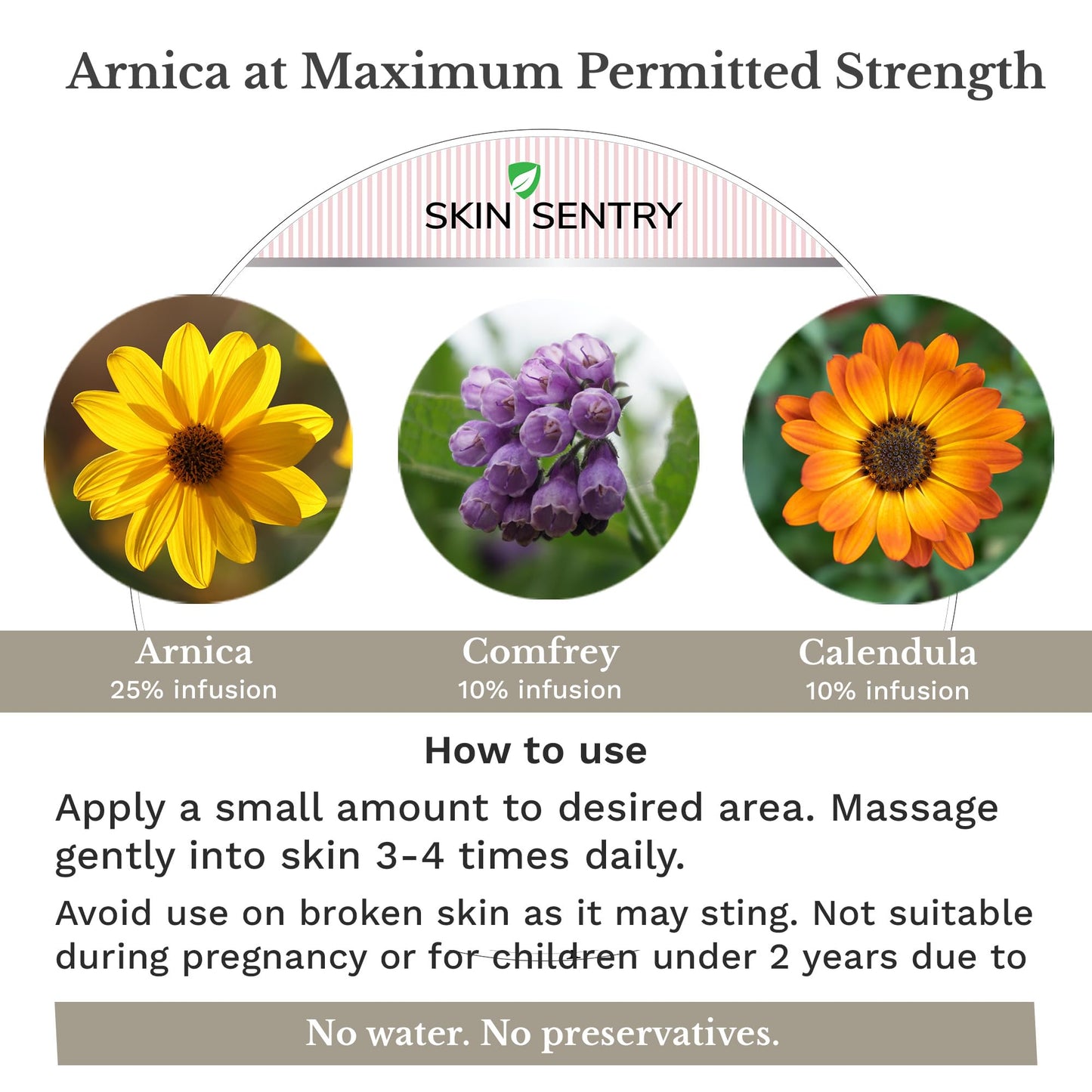 Skin Sentry High Strength Arnica, Comfrey & Calendula Soothing Balm