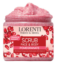 Lorenti Pomagranate Scrub 500 ML Face & Body | Firming & Radiant Supports Collagen Production Anti Aging and Wrinkle
