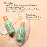 Nature Spell Hair Growth Travel Size Duo, Shampoo & Conditioner, 95ml Each