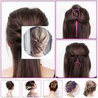 IRYNA 4Pcs Topsy Tail Hair Tool Hair Looping Tool Hair Braiding Tool with Rat Tail Comb, Ponytail Loop Hair Bands Remover Cutter Fast Hair Styling Accessories for Hair Braid