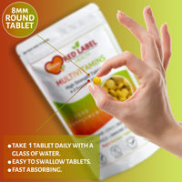 Multivitamin A-Z Essential Vitamins High Strength 360 Tablets - Suitable for Vegetarians & Vegan - Easy-to-Swallow for Men & Women - 1 Year Supply - Made in The UK by Red Label Health