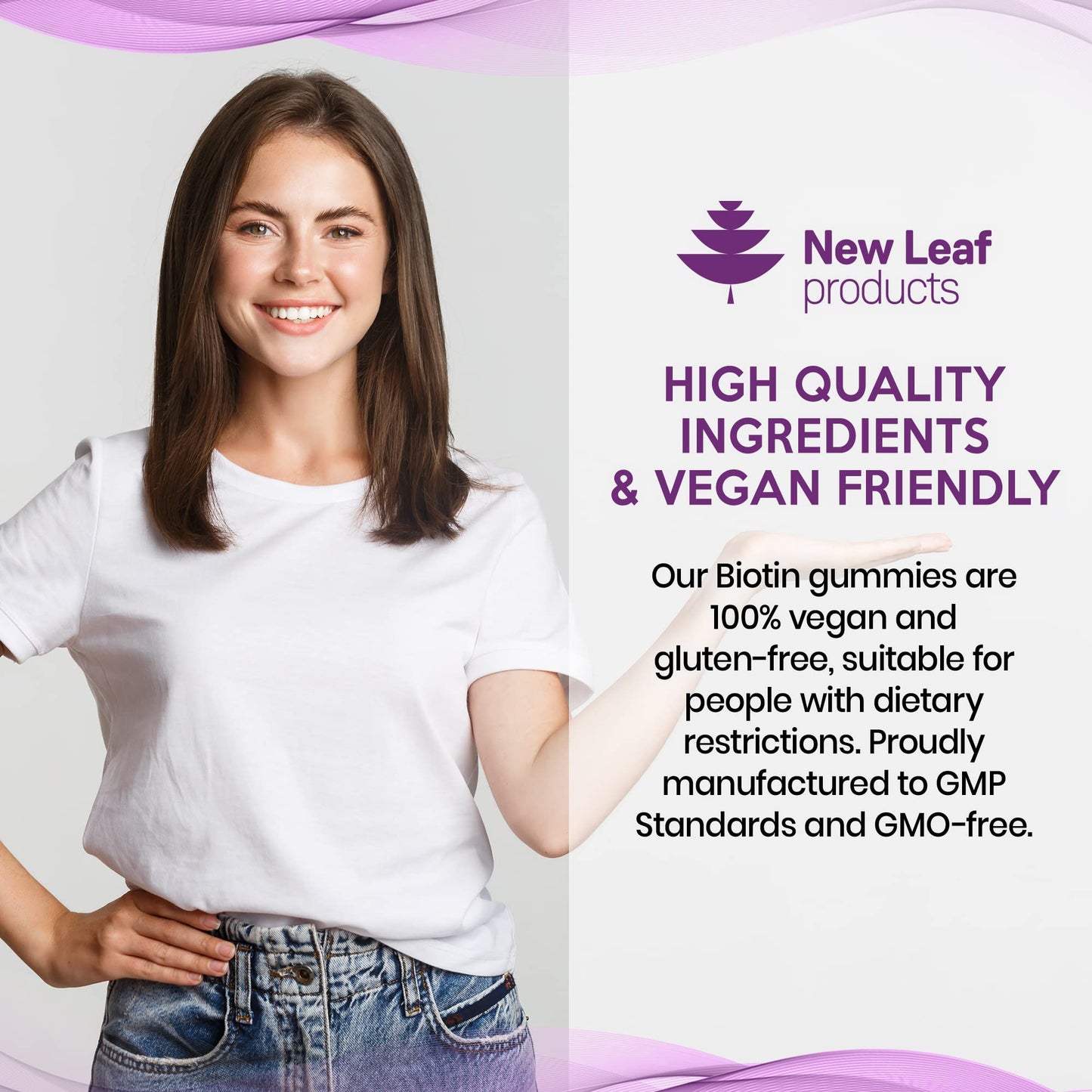 Biotin Gummies 10,000mcg Skin Nails & Hair Vitamins - Chewable Beauty Vitamins For Hair Growth High Strength Hair Gummy's Vitamins For Women & Men - Vegan Hair Vitamins For Growth And Hair Loss