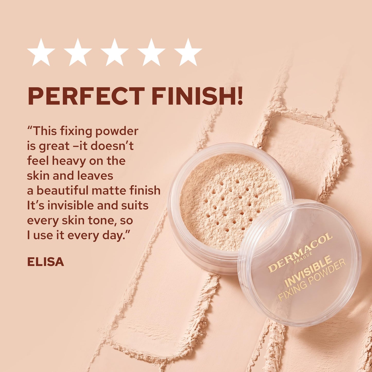 Dermacol Invisible Fixing Powder Light, 13 g