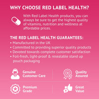 Red Label Health Folic Acid Pregnancy Tablets 400 mcg, 365 Vitamin B9 Tablets (1 Year Supply) High Strength Folate Fertility Supplement for Women, Vegan, Vegetarian, Made in The UK