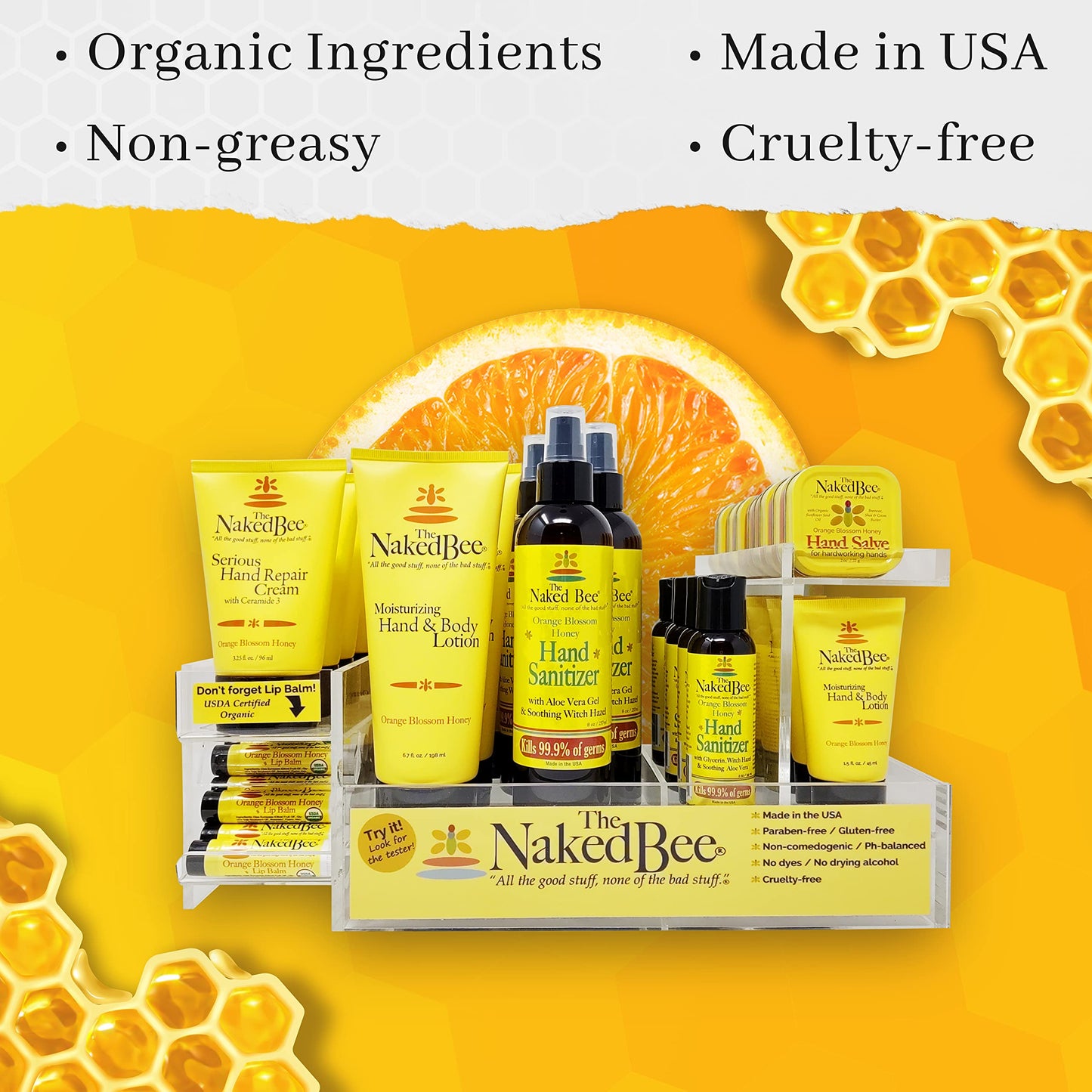 The Naked Bee Hand & Cuticle Healing Salve 45g. Beeswax & Shea Butter Skin Care for Dry Hands & Cuticle Treatment. Dry Hand Cream, Cuticle Cream & Cuticle Softener. Cuticle & Hand Salve.