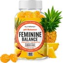 Feminine Balance Probiotics Gummies for Women - Vaginal Health & Women's pH Balance Natural Gummy Supplement with Cranberry Pineapple Powder - Sugar Free Gluten Free Vegan