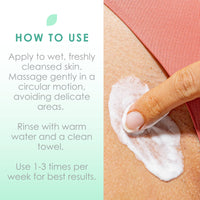 WildMint Intimate Scrub for down there| Ingrown Hairs, Razor Bumps, Hyperpigmentation | Natural Bikini Line Exfoliator for Shaving Routine | Removes Dead Skin | UK Made Vegan & Cruelty-Free | 120ml