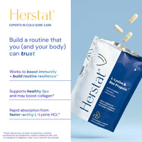 Herstat L-Lysine & Propolis | Advanced Lip Health & Immune Support | High Strength Formula with Quercetin, Vitamin C, Vitamin E & Zinc