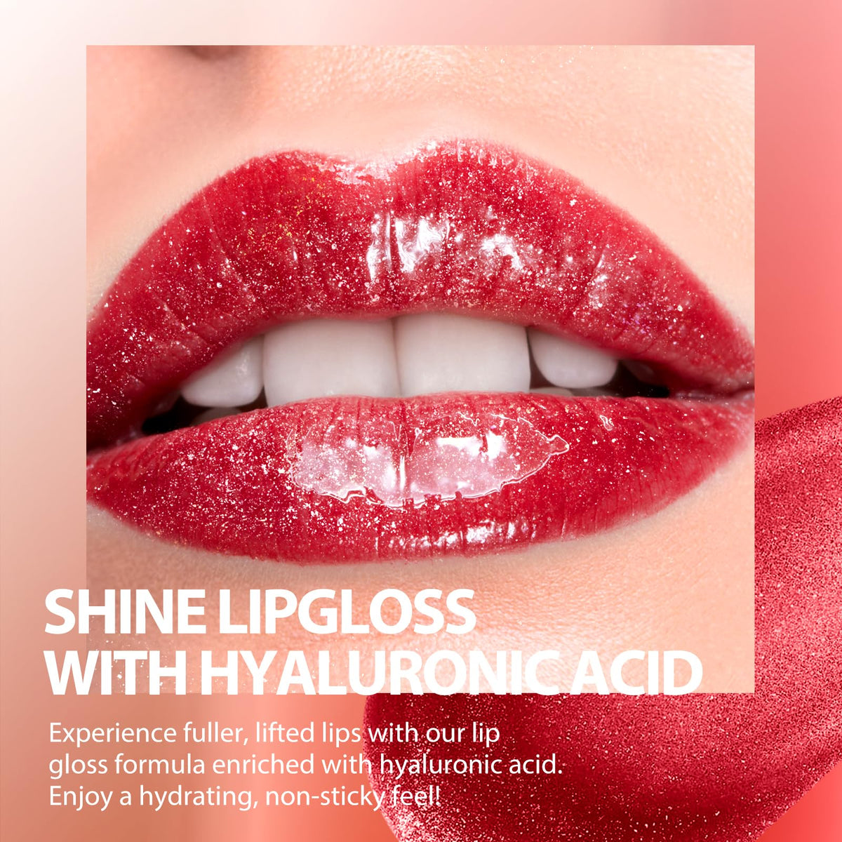 LANGMANNI 3Pcs Hyaluronic Acid Lip Gloss Set,Hydrate & High Shine Clear Looking Lips,Smooth Texture And Long Lasting Lip moisturizing,Brightening 0.1oz/pc (#1+#2+#3)