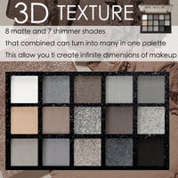 HAORQEE Black Eyeshadow Palette, Gothic Makeup Glitter Black White Grey Silver Eye Shadow Palette, Smokey Long Lasting Waterproof Highly Pigmented Eye Shadow Pallets Halloween Gifts for Women