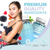 Vitammies Biotin Gummies 5000mcg for Hair, Skin, and Nails | Multivitamin for Women with Biotin, Keratin & Fish Collagen | Non Vegan | Anti-Aging | Gluten-Free | Plant-Based (60 Gummies)