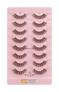 Eylure Lash Board Volume & Curl False Lashes (8 pairs false lashes/glue supplied)