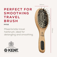 KENT Kent Brushes PF10 Small Handbag Mini Hair Brush Bristle Smoothing Brush