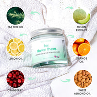 WildMint Intimate Scrub for down there| Ingrown Hairs, Razor Bumps, Hyperpigmentation |Natural Bikini Line Exfoliator for Shaving Rouitine| Removes Dead Skin | UK Made Vegan & Cruelty-Free | 120ml