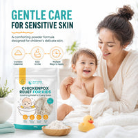 Natures Relief Co Chickenpox Relief Treatment | Colloidal Oatmeal & Calamine | Oatmeal Bath Soak for Chicken Pox Relief Kids - Colloidal Oats Bath for Itchy Skin| Made in UK | 300g