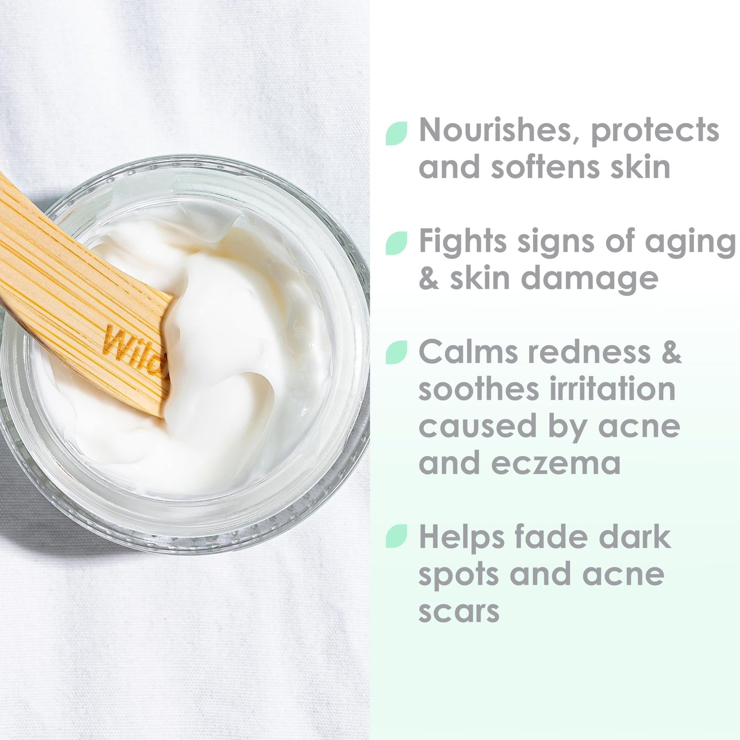 WildMint Smooth Boost Natural Moisturiser | Hydrating Face Cream for Sensitive, Dry, Acne Prone, Mature Skin | Repairs & Soothes Redness with Shea Butter | UK Made Vegan & Cruelty-Free Skincare | 50ml