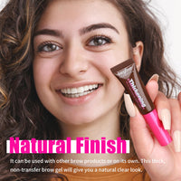 bayfree Thickening Eyebrow,Waterproof Tinted Brow Glue Eyebrow Gel,Wearable Eyebrow Glue for 16h,Ash Brown