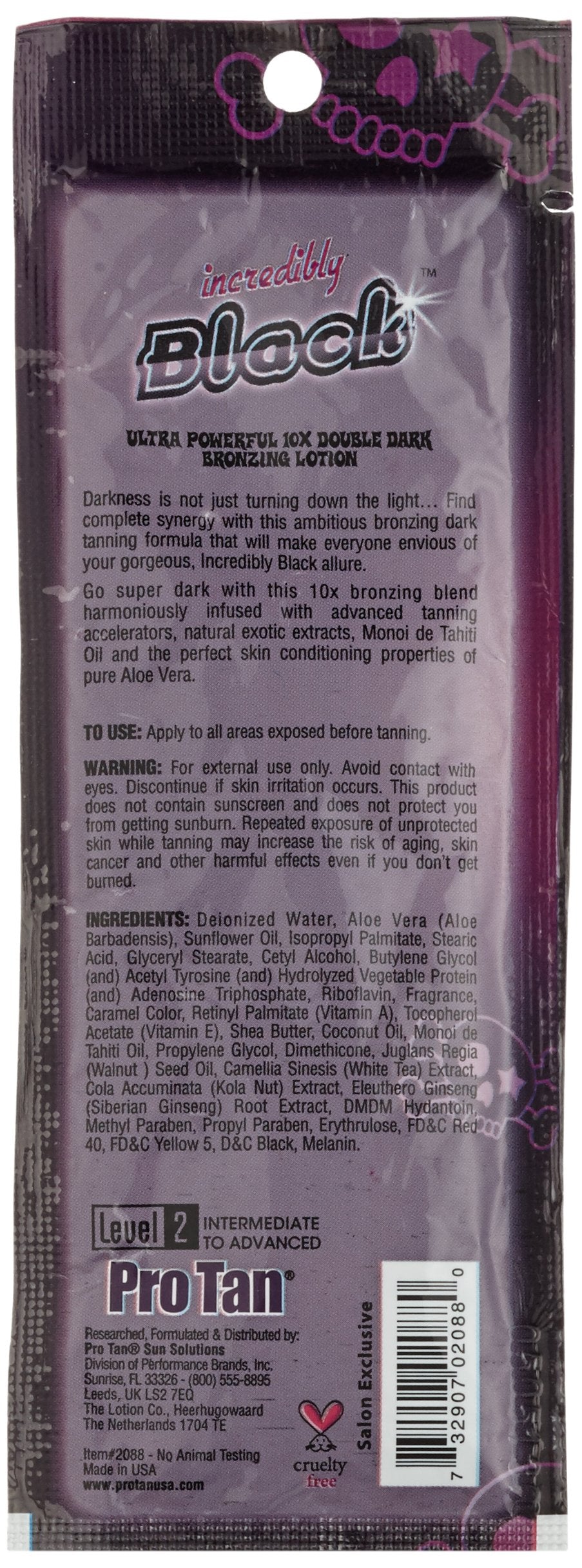 Pro Tan Incredibly Black Ultra Powerful 10X Double Dark Bronzing Lotion Sachet 22ml