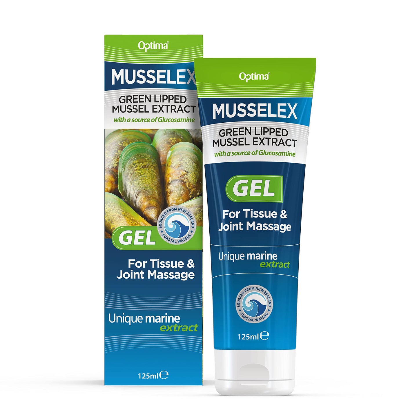 OPTIMA Optima MusselEx Gel, Natural, Cruelty Free, Green Lipped Mussel Extract, Tissue & Joint Massage, 125 ml
