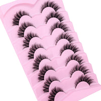 GVEFETIEE Natural Cat Eye False Lashes - Wispy 3D Strip Lashes