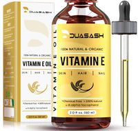 DUASASH Duasash Vitamin E Oil for Skin & Face 75,000 IU 100% Naturally Sourced Plant-Based Organic Pure Vitamin E Oil for Hair d-Alpha-tocopherol Body Oil, Strengthens & Moisturizes Hair, Nails 60ml