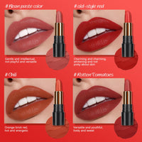 Anglicolor Red Lipstick, Matte Lipstick, 24 Hour Lipstick, Waterproof, High Coverage, Rich and Radiant Colour, Vegan & Cruelty-Free (04#Chili, 3.8g)
