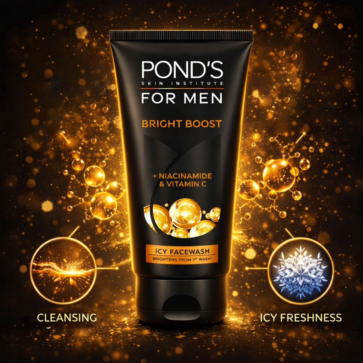 Pond's POND'S For Men Bright Boost Icy Facewash 100g
