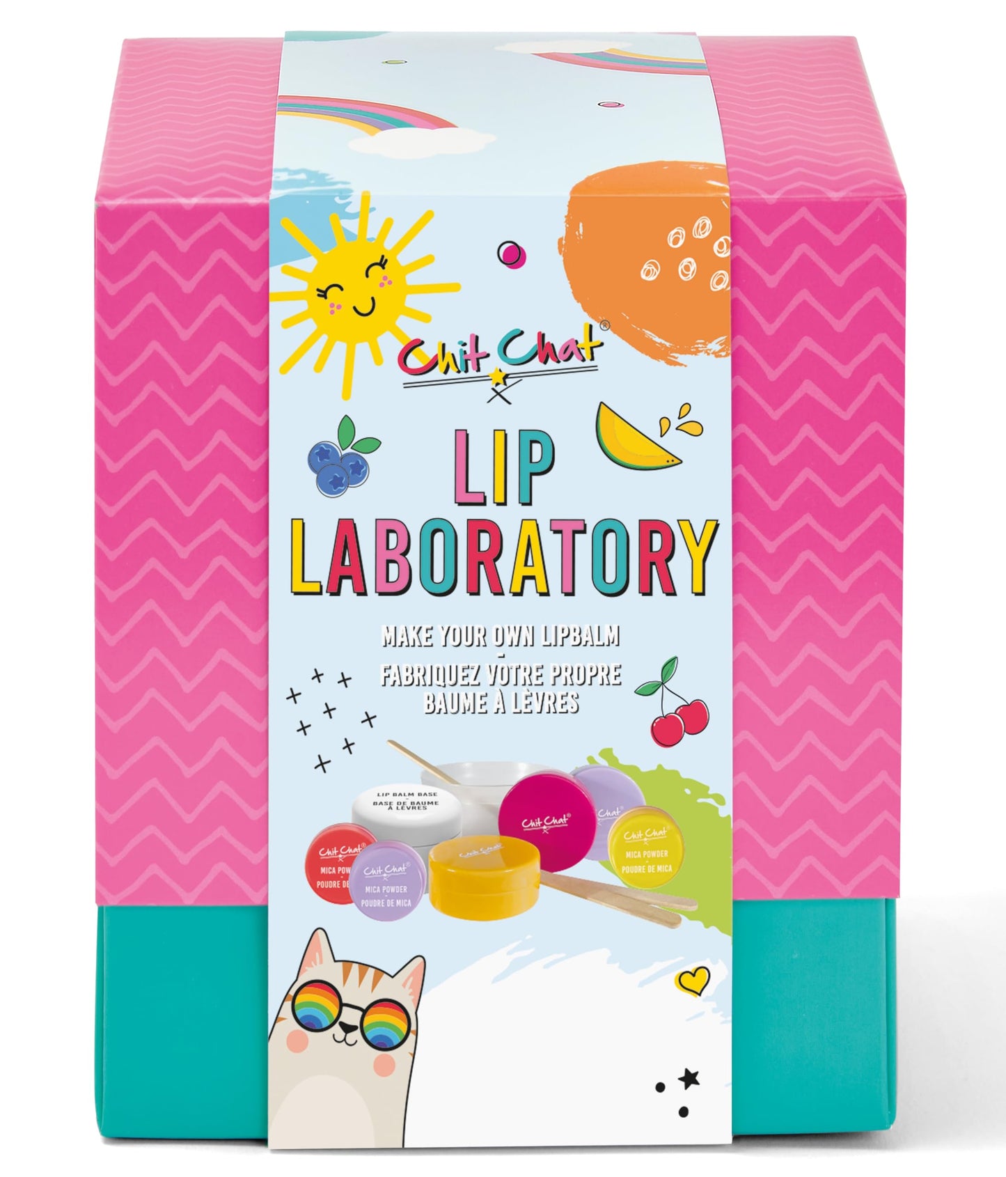 CHIT CHAT Chit Chat Lip Laboratory - Make Your Own Lip Balm Gift Set - Vegan & Cruelty-Free - Gift for Girls